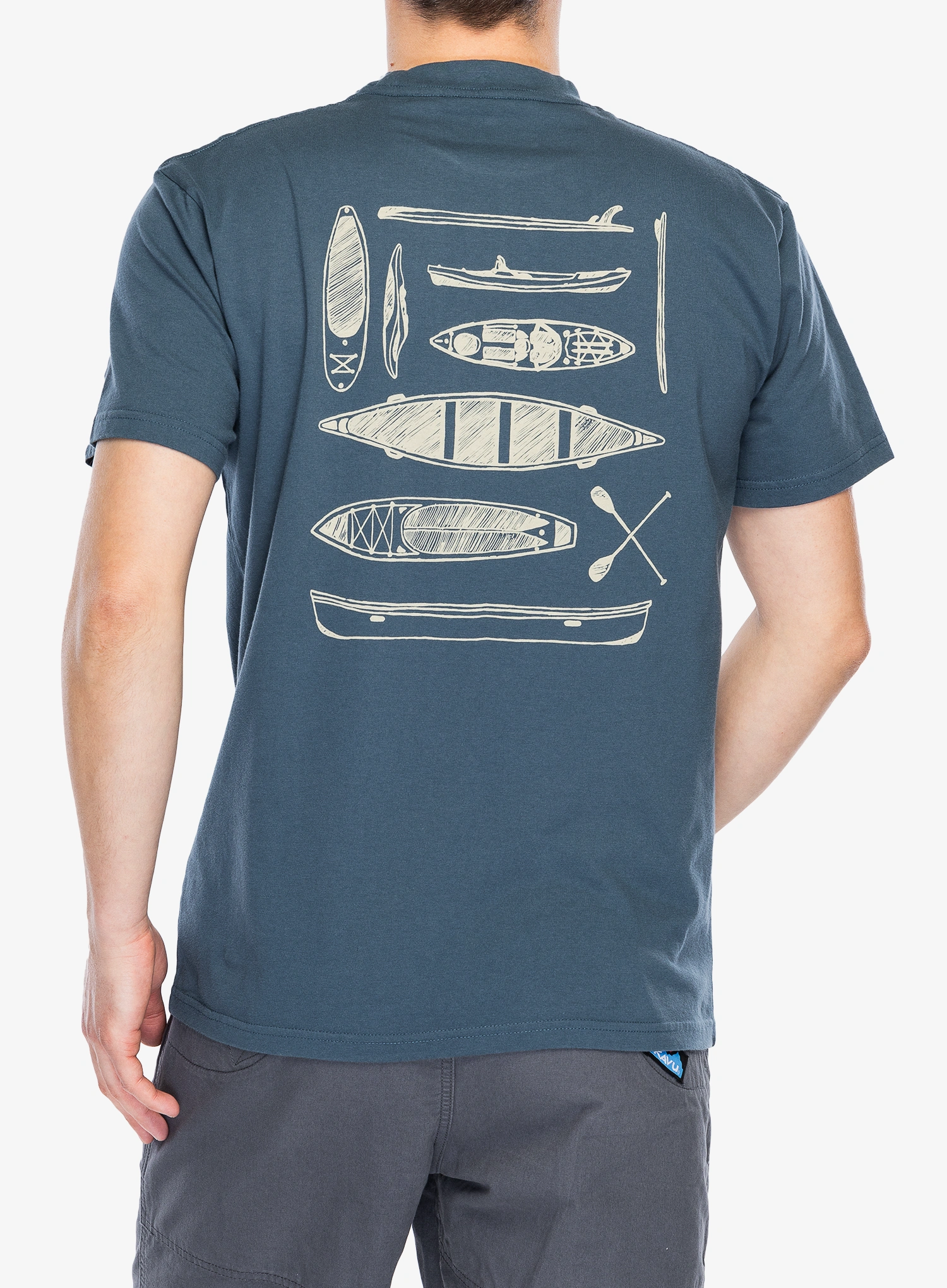 Памучна тениска Kavu Paddle Out - orion blue