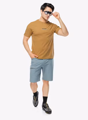 Памучна тениска Patagonia 95 Oval Logo T-Shirt - bobcat brown: sunshine