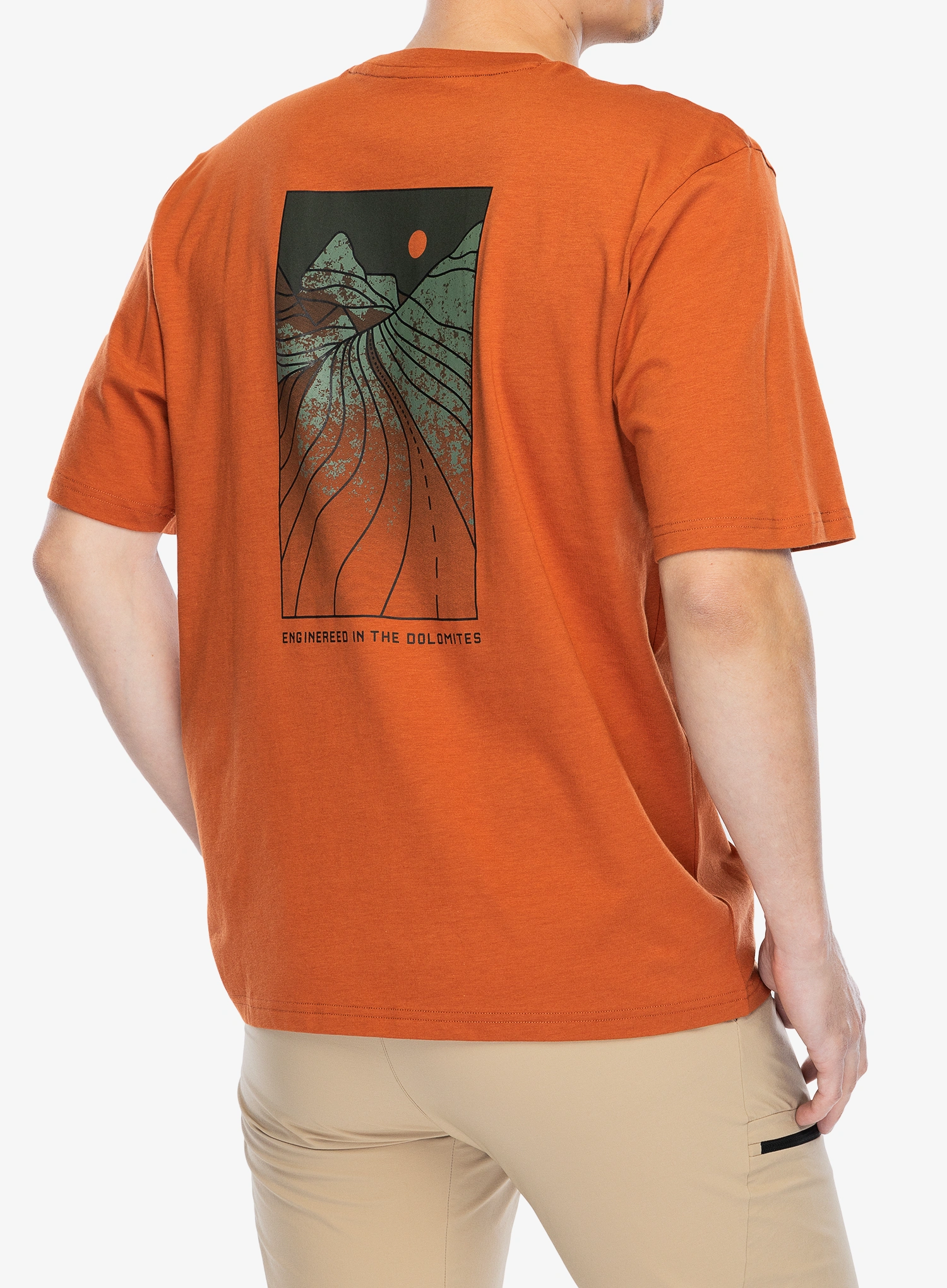 Памучна тениска Salewa Eagle Sunset Loose T-Shirt - bombay brown