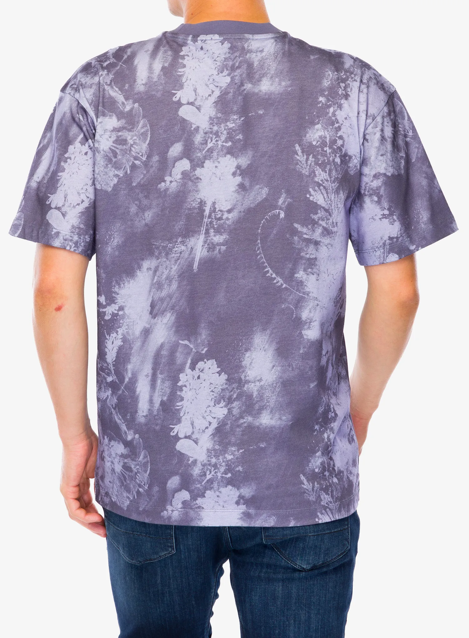 Памучна тениска Salomon Canopy AO Print Tee - blue granite