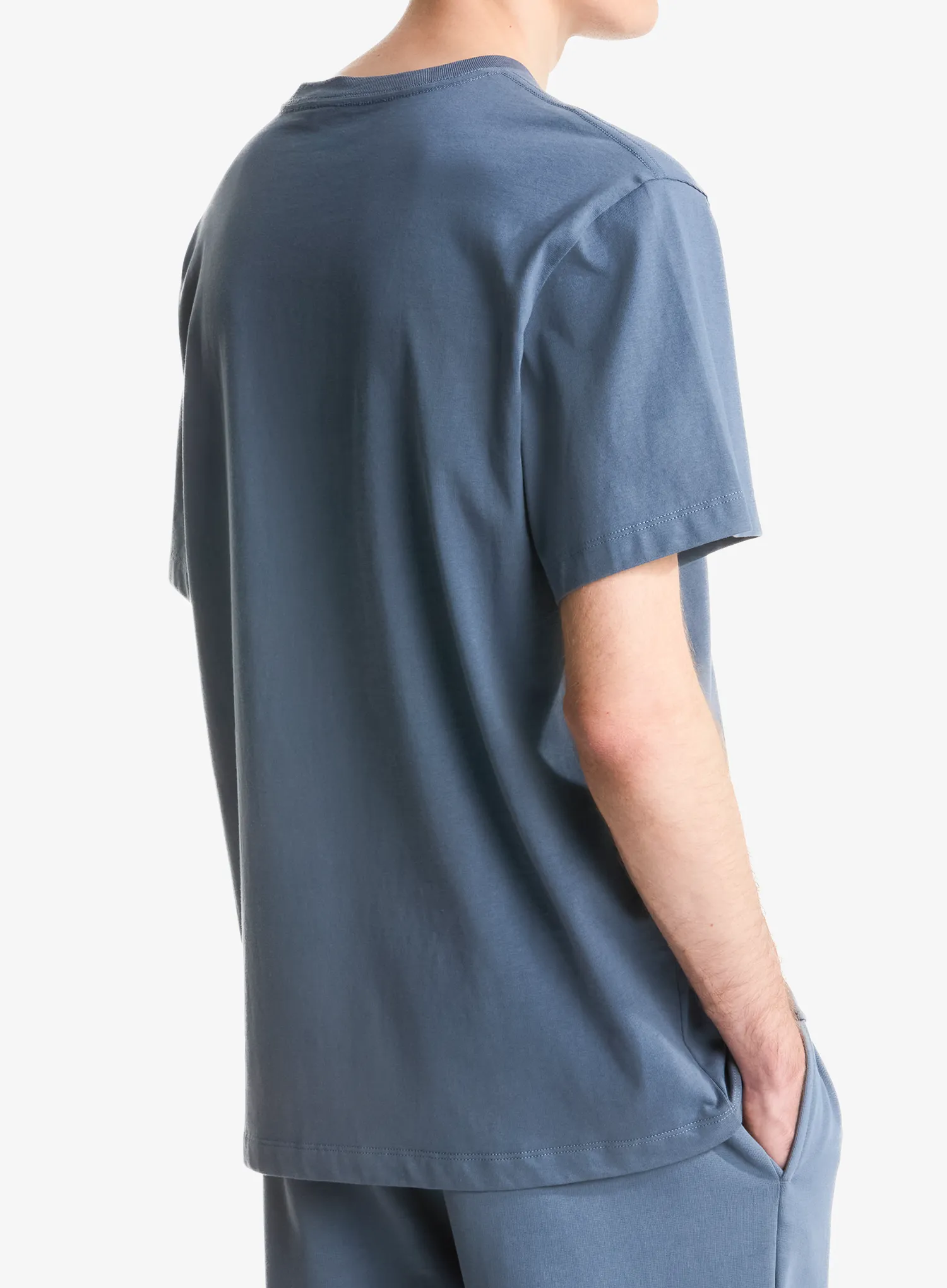Памучна тениска The North Face Essential Center Logo Relaxed SS - granite grey
