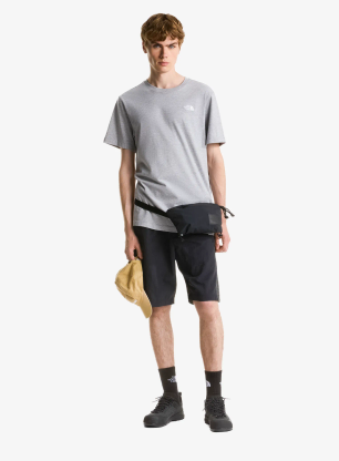 Памучна тениска The North Face Evolution Simple Dome Regular SS - pale grey