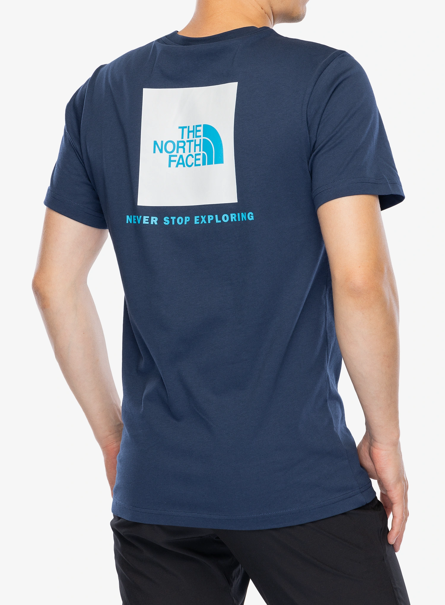 Памучна тениска The North Face S/S Redbox Tee - summit navy/tnf white