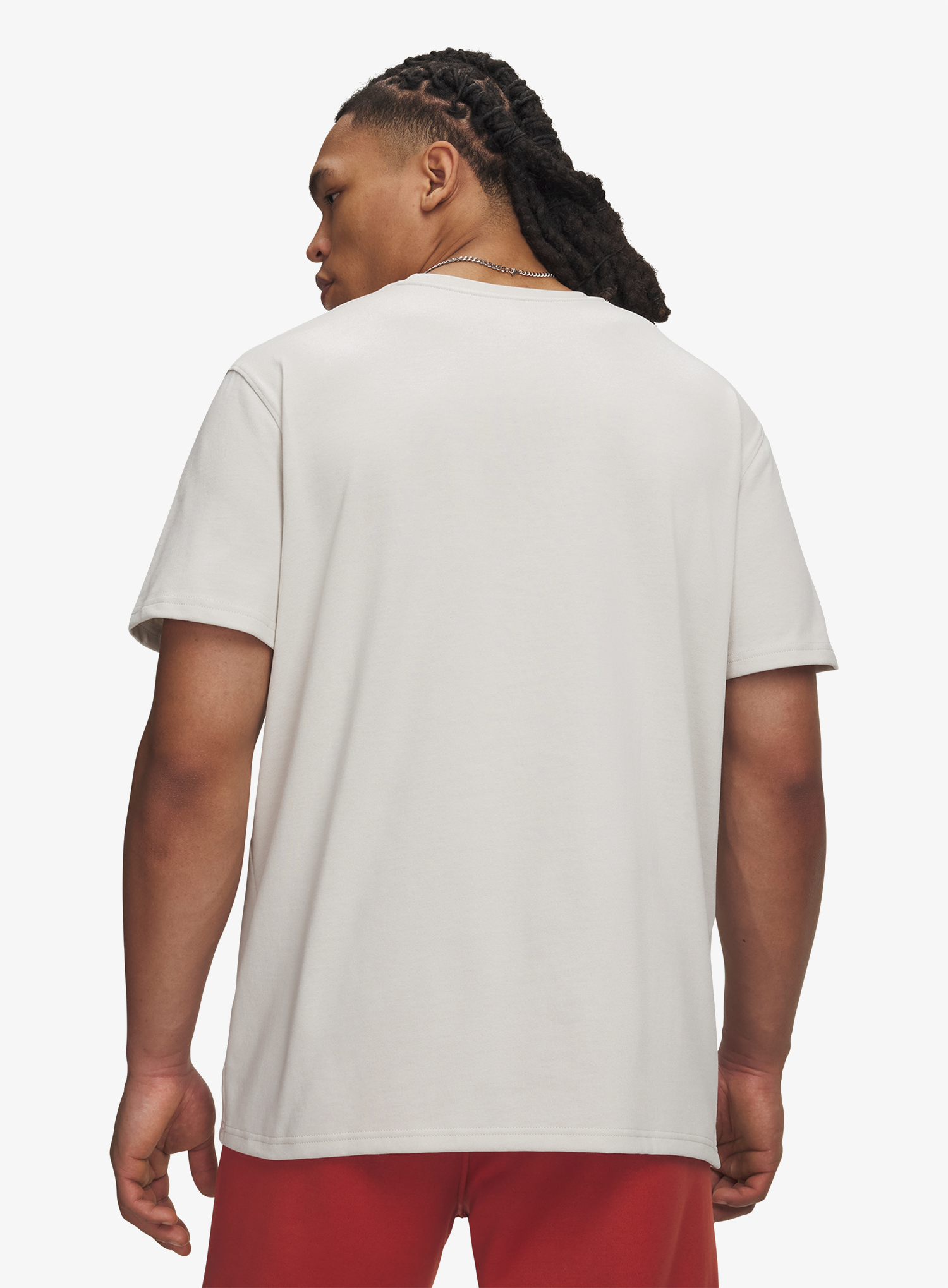 Памучна тениска Under Armour Logo Embroidered Heavyweight SS - summit white/black