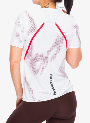 Дамска тениска за бягане Salomon S/Lab Speed Tee - white/andorra
