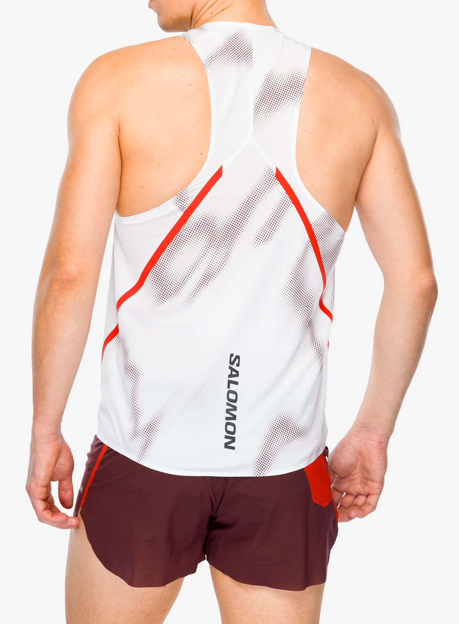 Тениска за бягане Salomon S/Lab Speed Singlet - white/and