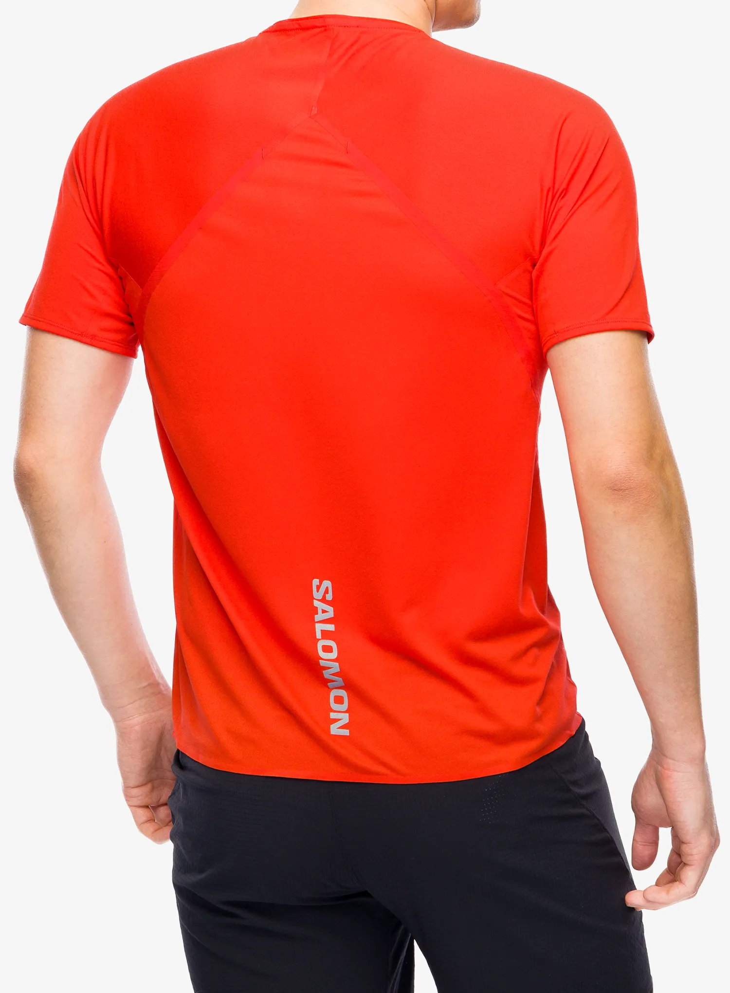 Тениска за бягане Salomon S/Lab Speed Tee - fiery red/red