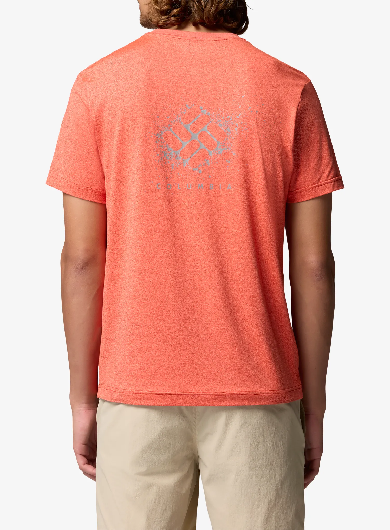Тениска Columbia Parsons Point S/S Back Graphic Tee - s.sonic heather/splatter gem