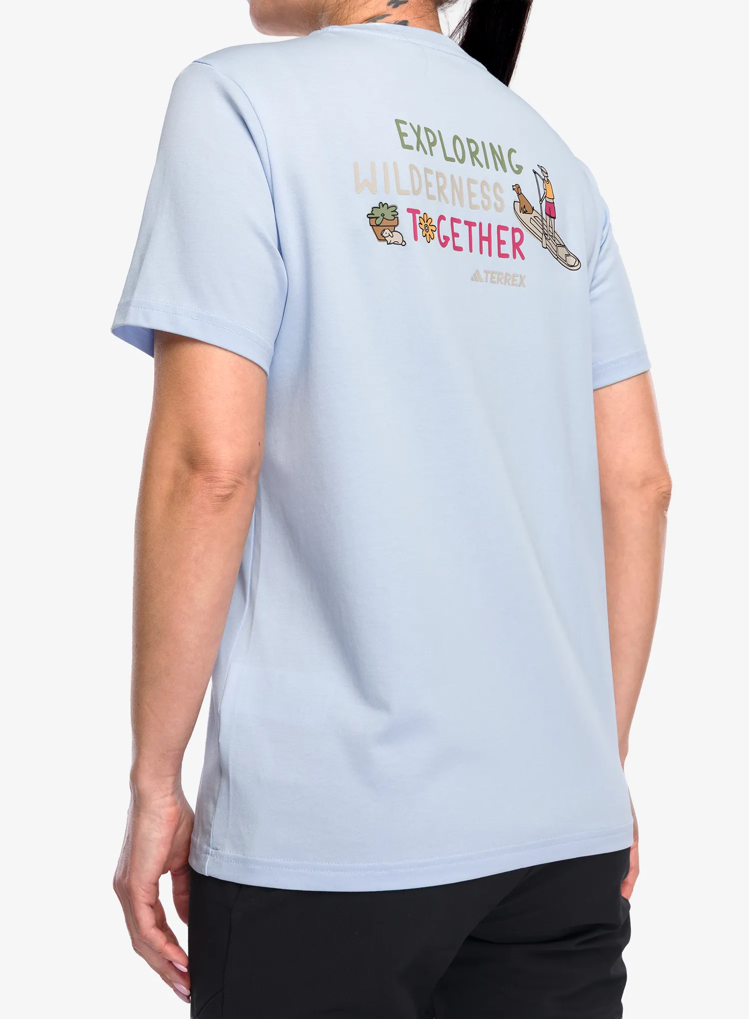 Дамска тениска adidas TERREX Multi Graphic T-Shirt - crystal sky