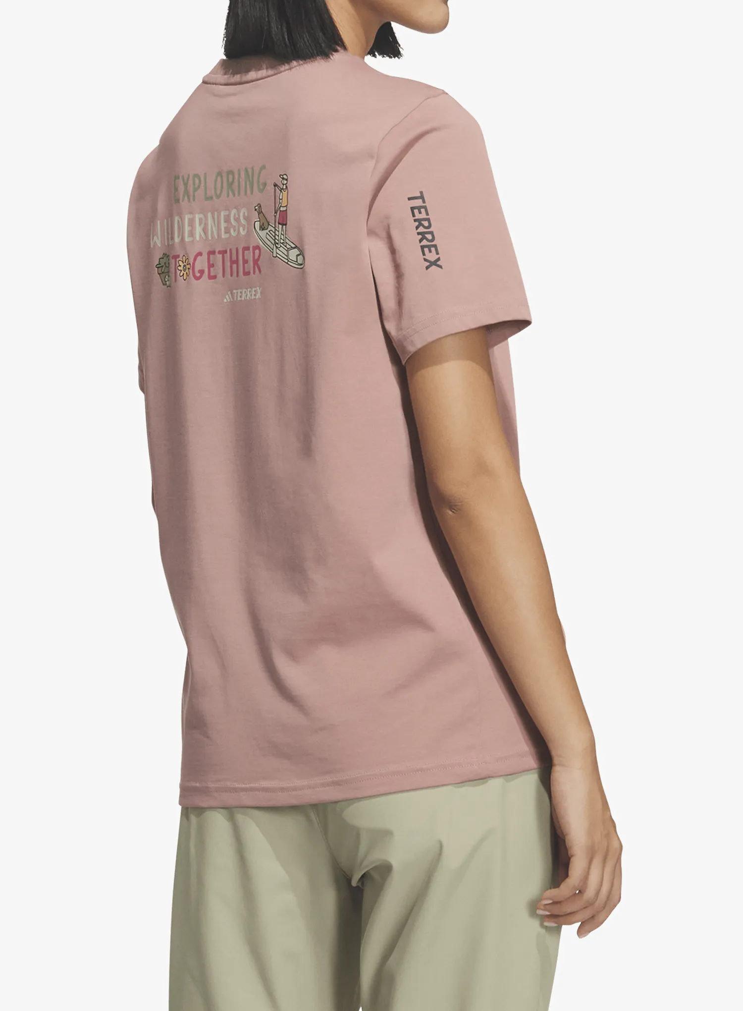 Дамска тениска adidas TERREX Multi Graphic T-Shirt - warm clay