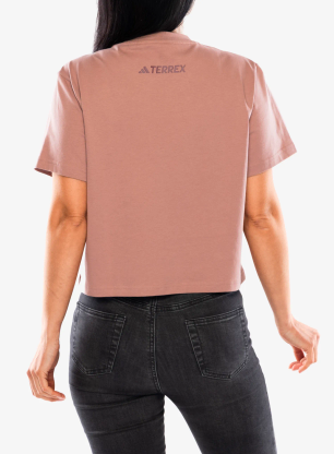 Дамска тениска adidas TERREX Wild Cropped Tee - warm clay