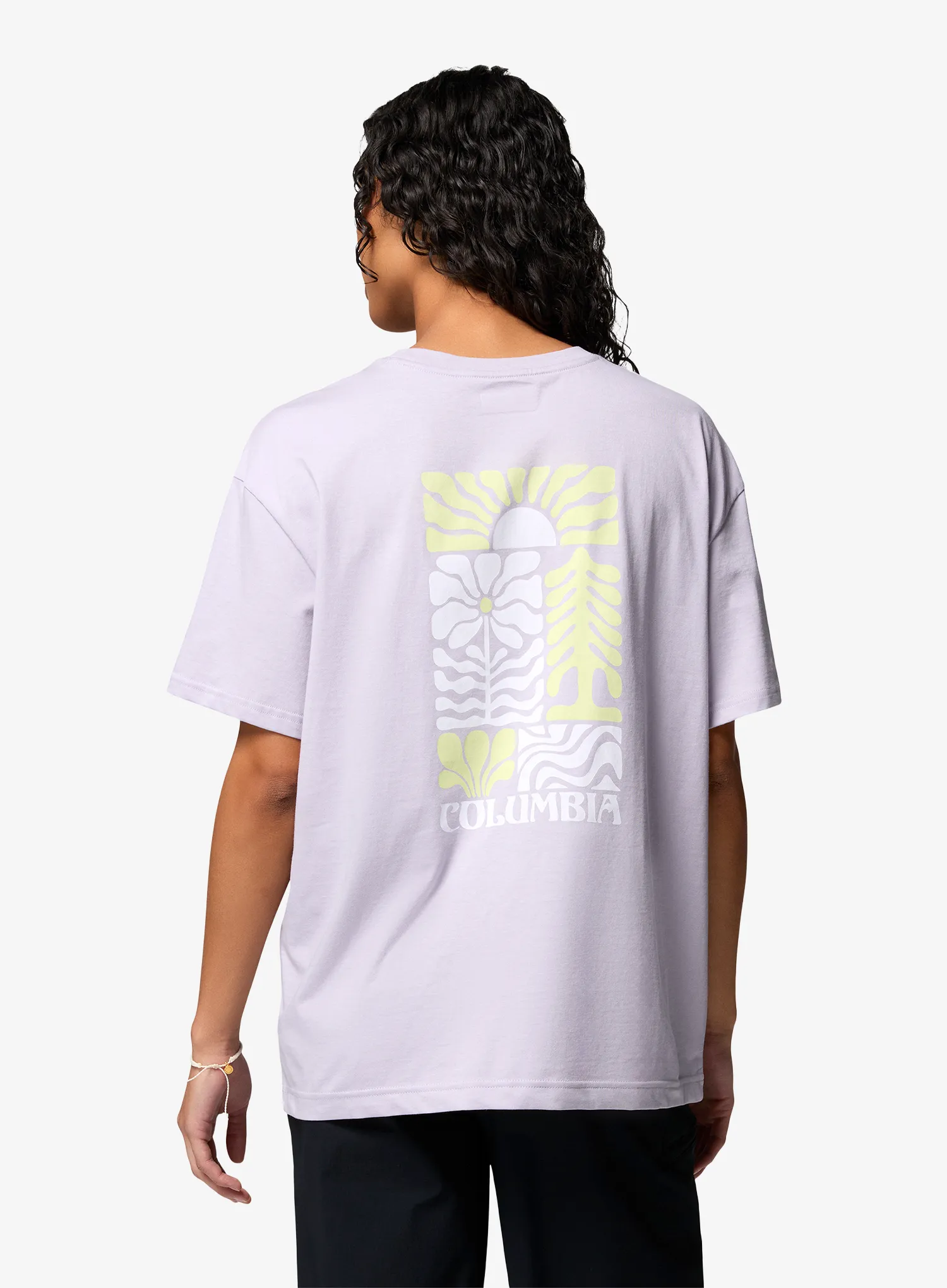 Дамска тениска Columbia Rolling Bend Graphic Oversized Tee - lavender pearl/floral groove