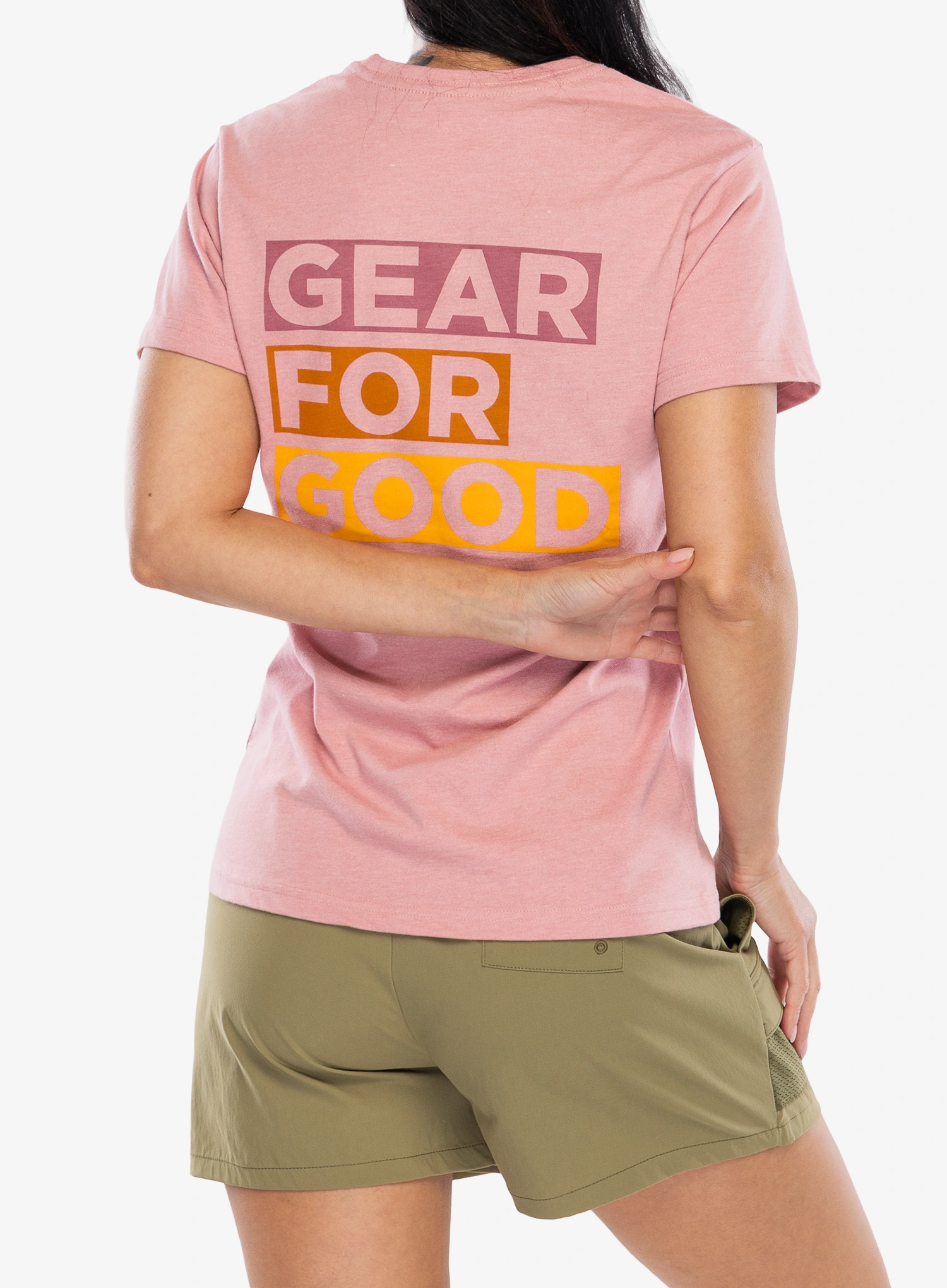 Дамска тениска Cotopaxi Gear For Good Stripes T-Shirt - rose