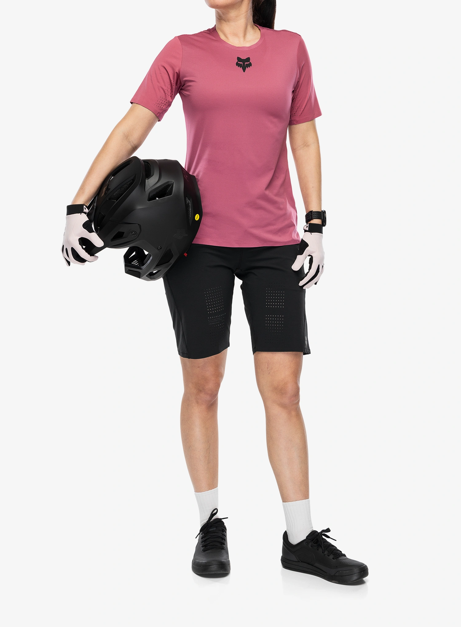 Дамска тениска Fox Flexair SS Jersey - berry
