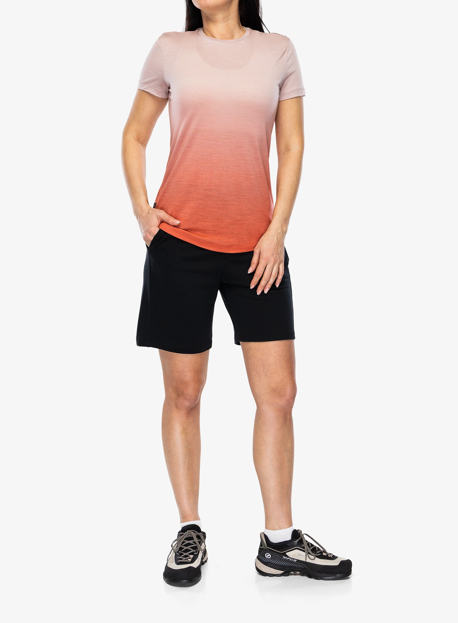 Дамска тениска Icebreaker Merino 125 Cool-Lit Sphere SS Tee Alta - pink quartz