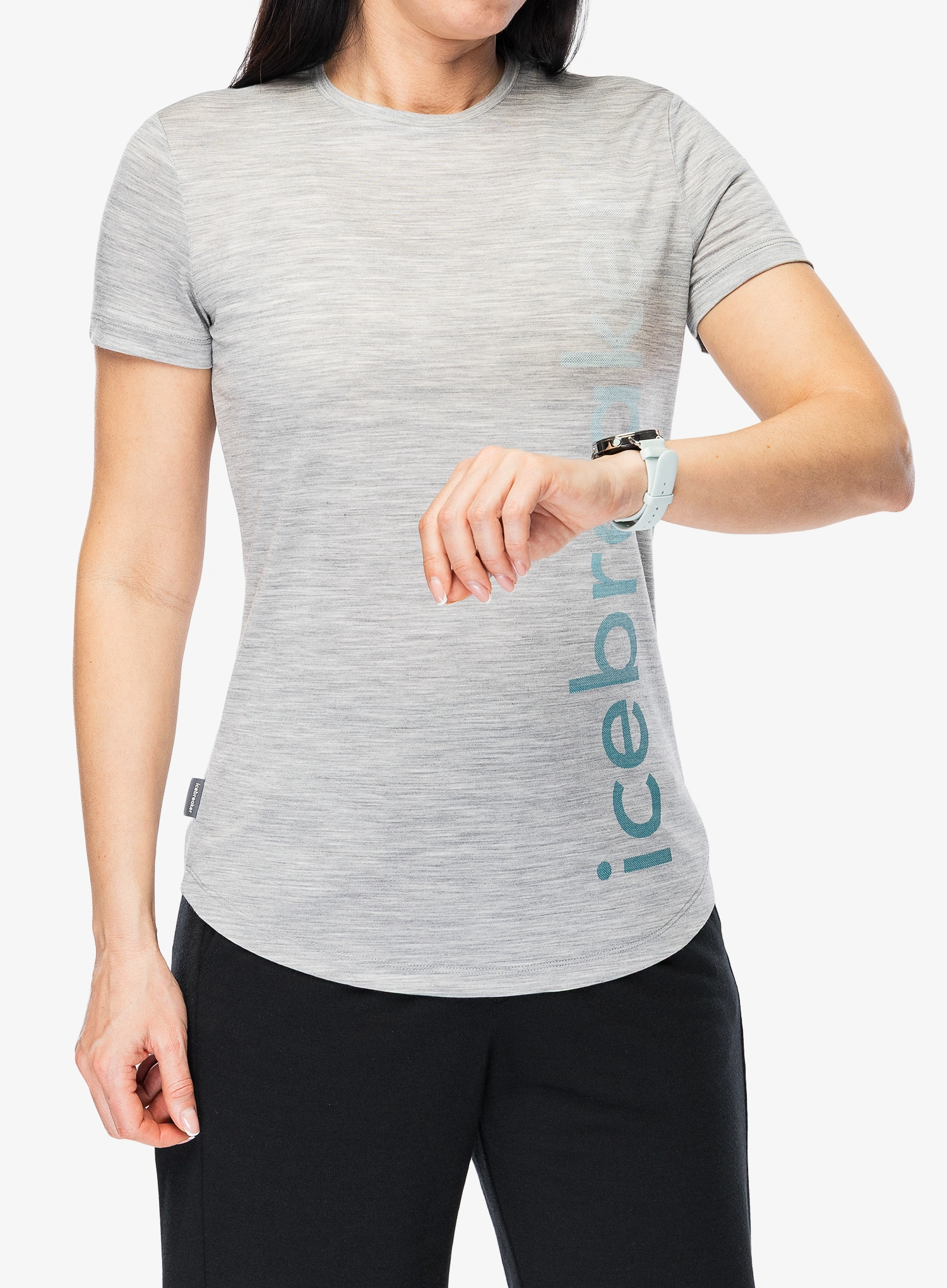 Дамска тениска Icebreaker Merino 125 Cool-Lite Sphere SS Tee Vert - metro hthr