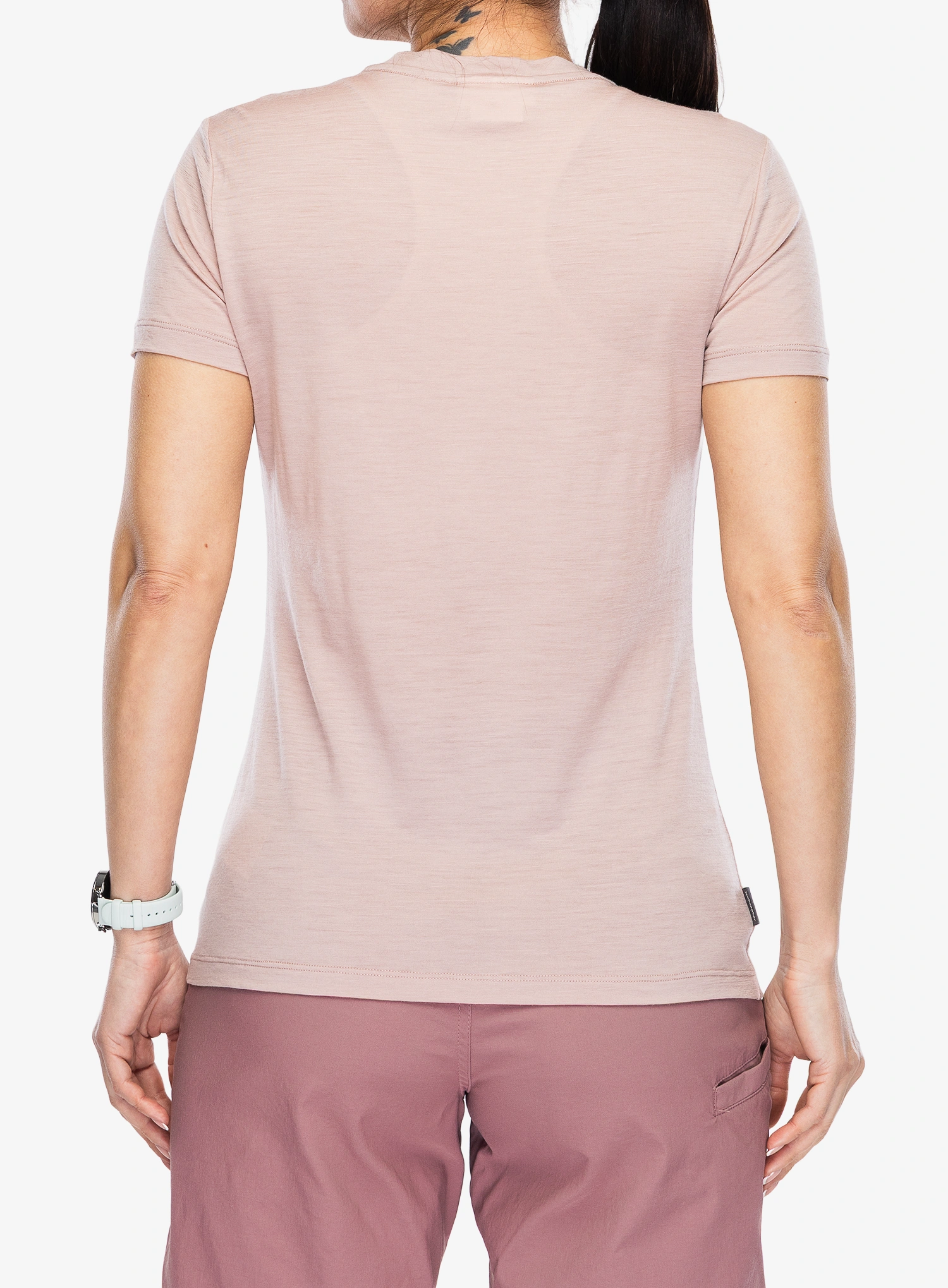 Дамска тениска Icebreaker Merino 150 Tech Lite SS Tee Sparkling Stars - pink quartz