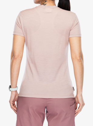 Дамска тениска Icebreaker Merino 150 Tech Lite SS Tee Sparkling Stars - pink quartz