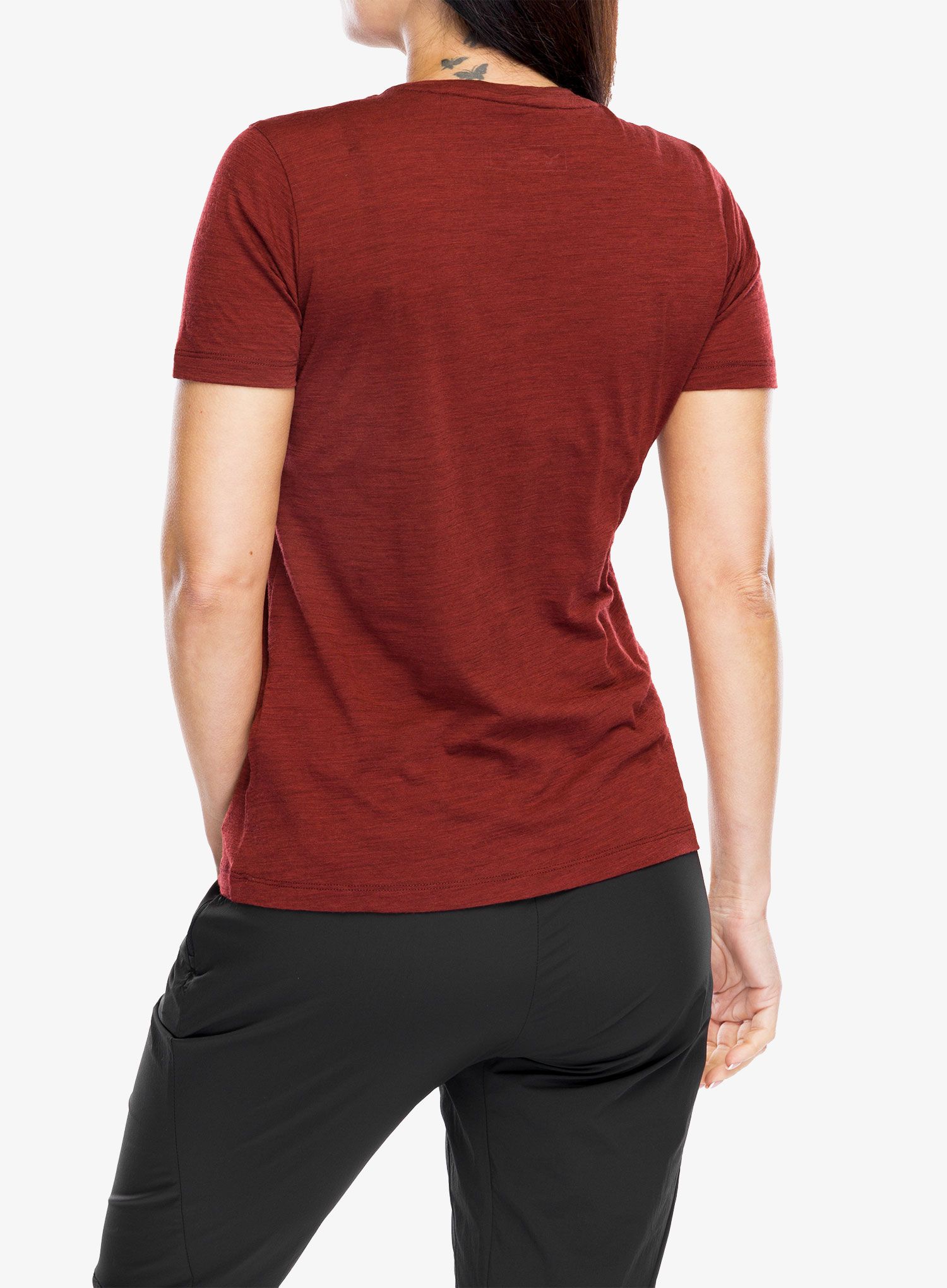 Дамска тениска Salewa Eagle Eitd Merino T-Shirt - syrah