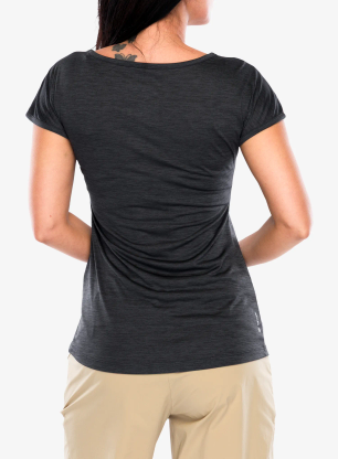 Дамска тениска Salewa Puez Melange Dry S/S Tee - black out melange