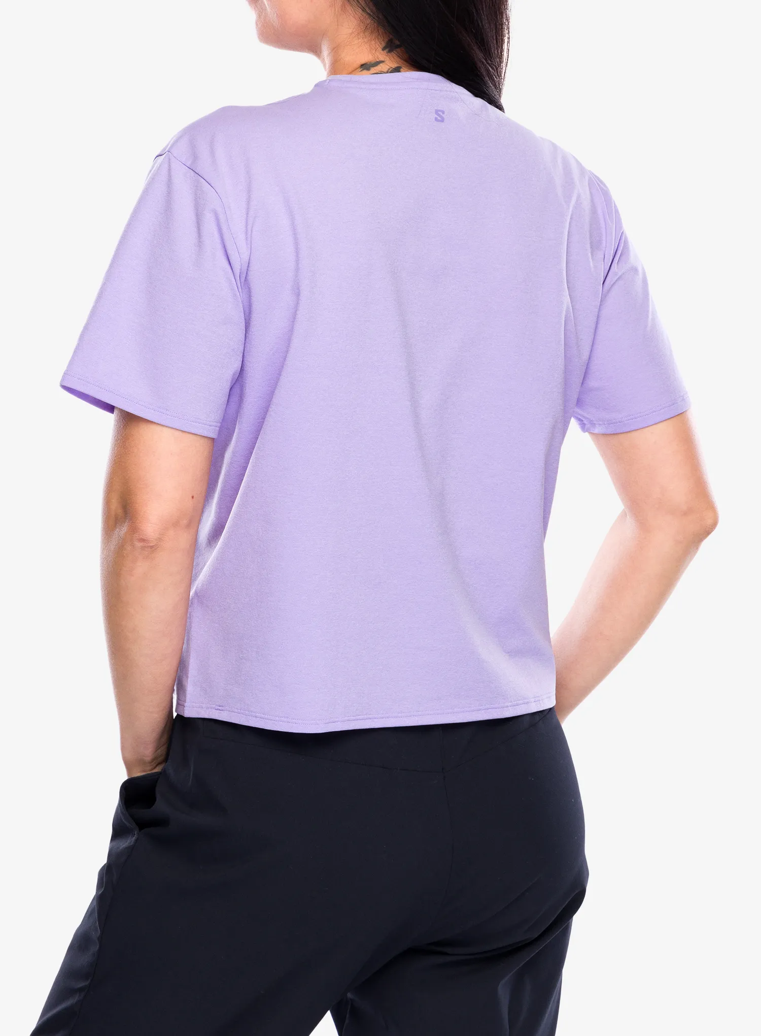 Дамска тениска Salomon Trackline S/S Tee - violet tulip