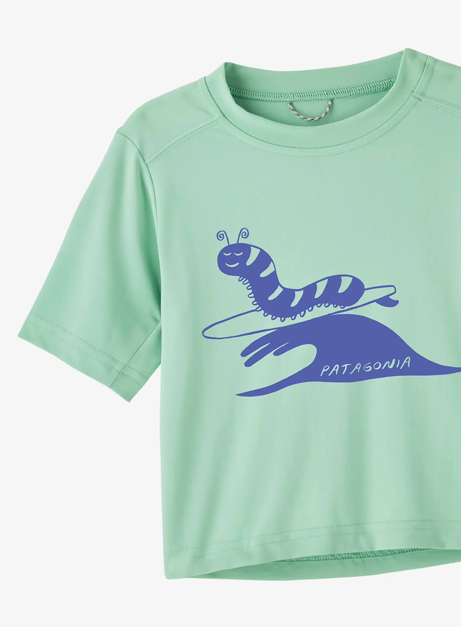 Тениска за деца Patagonia Cap SW T-Shirt - caterpillar chill/rinsed green