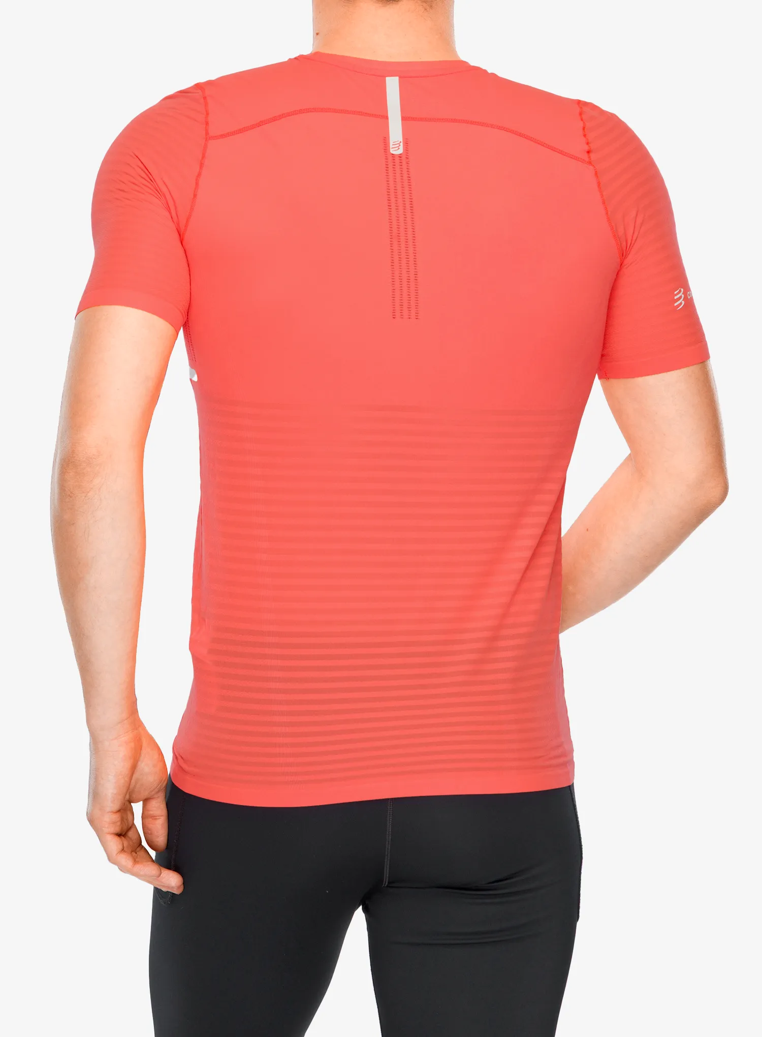 Тениска за бягане Compressport Pro Racing S/S Tshirt - fluo red