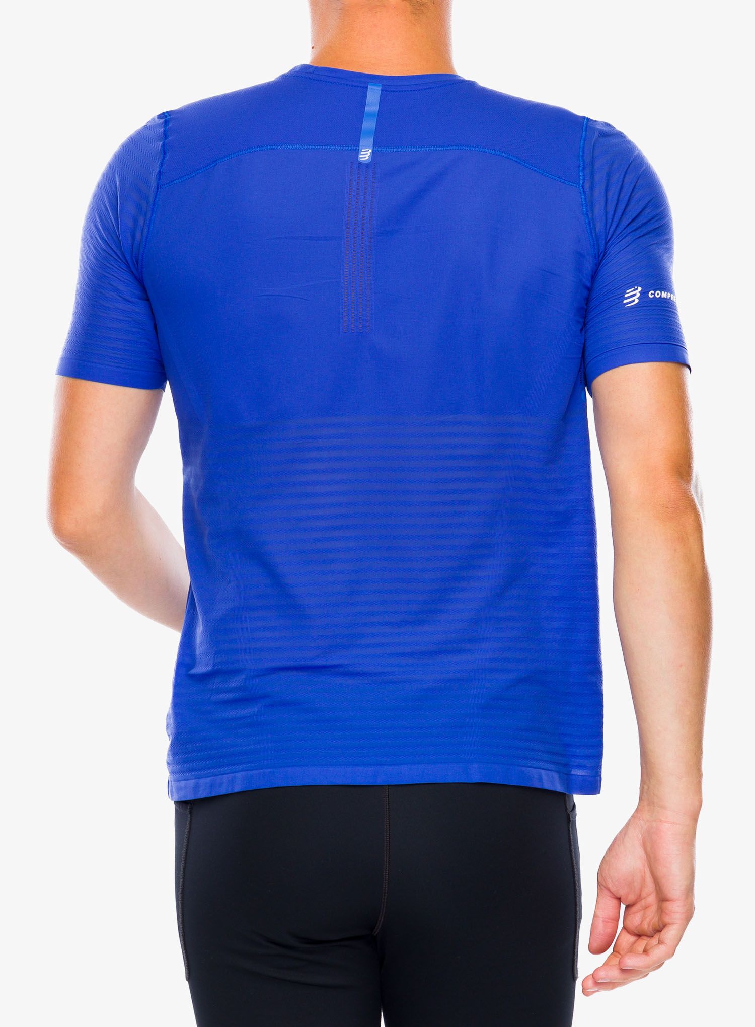 Тениска за бягане Compressport Pro Racing S/S Tshirt M - dazz blue