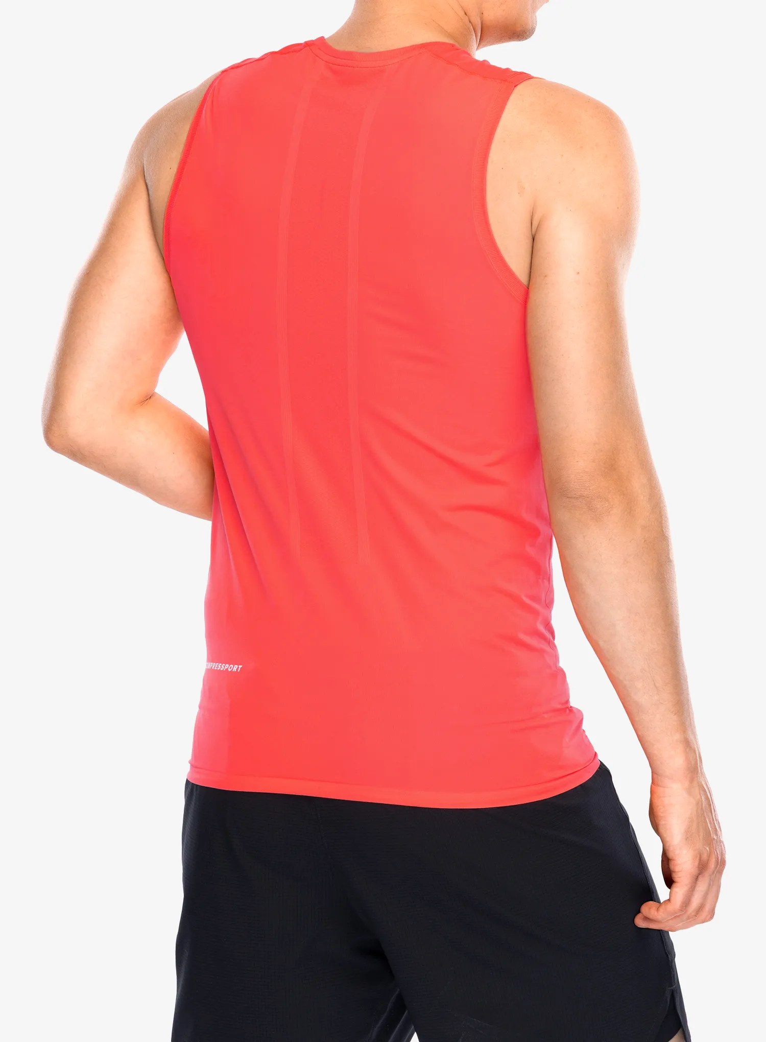 Тениска за бягане Compressport Trail Racing Tank - fluo red