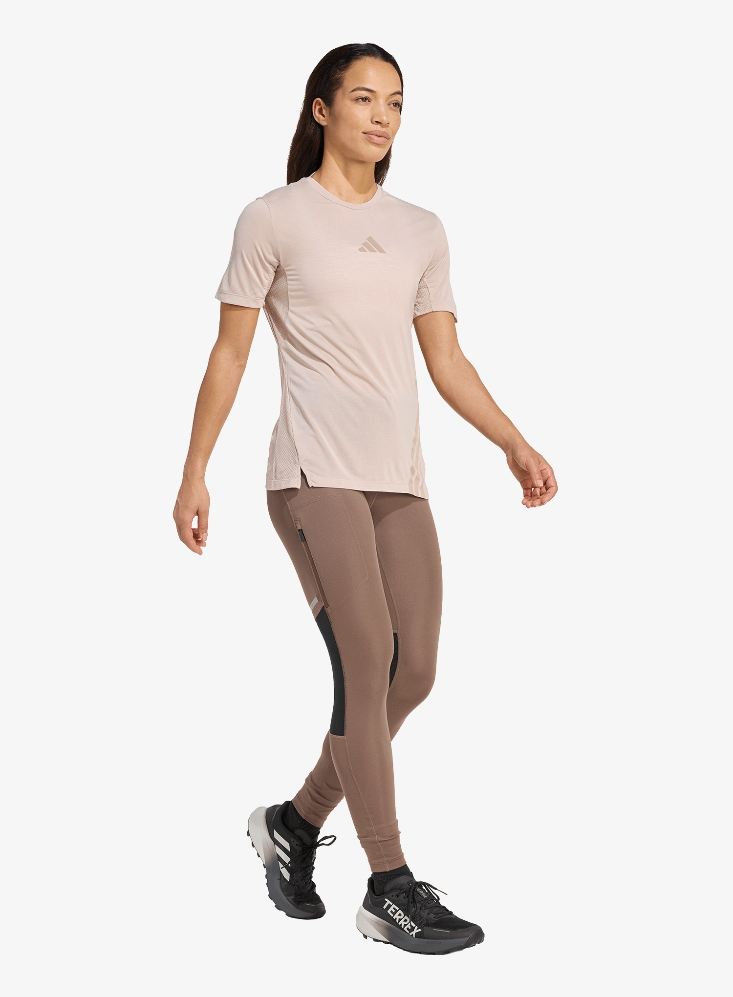 Дамска тениска за бягане adidas TERREX Xperior Climacool Tee - wonder taupe