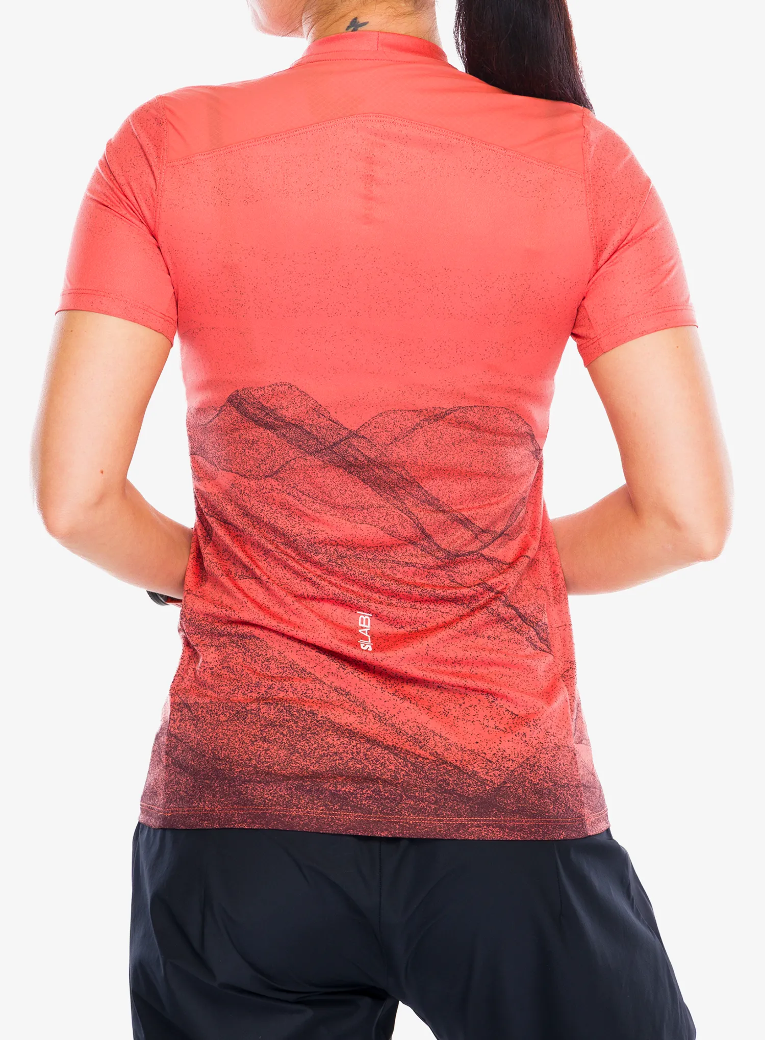 Дамска тениска за бягане Salomon S/Lab Ultra Tee - aop burnt siege