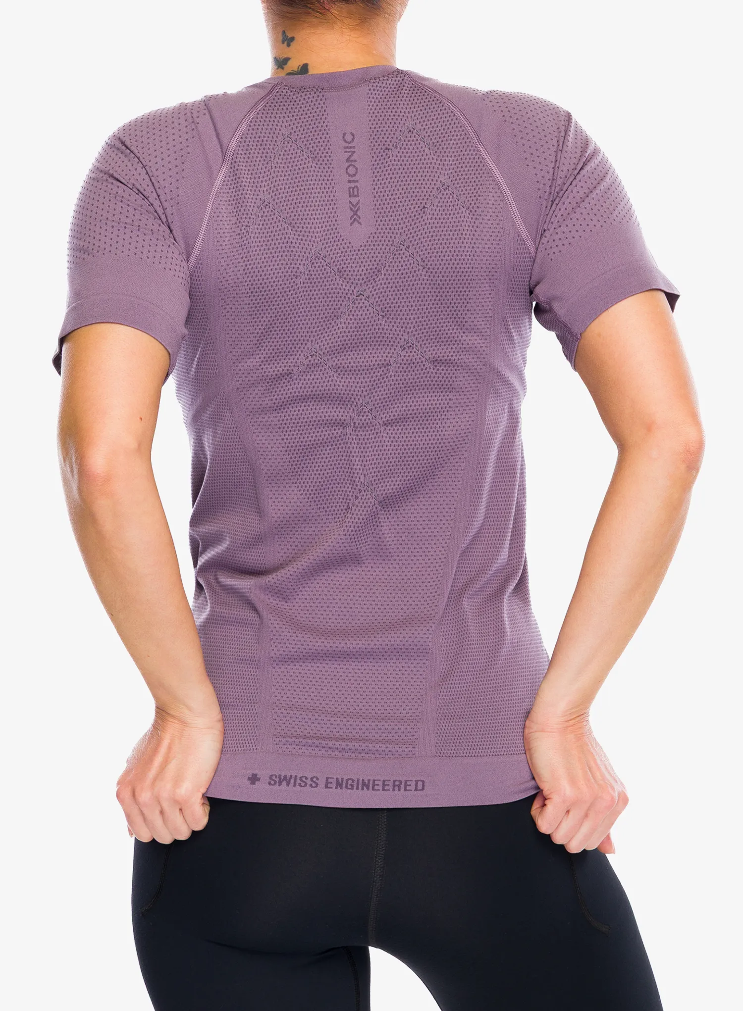Дамска тениска за бягане X-Bionic Xceed Run Shirt S/S - dusty lavender/lavender night