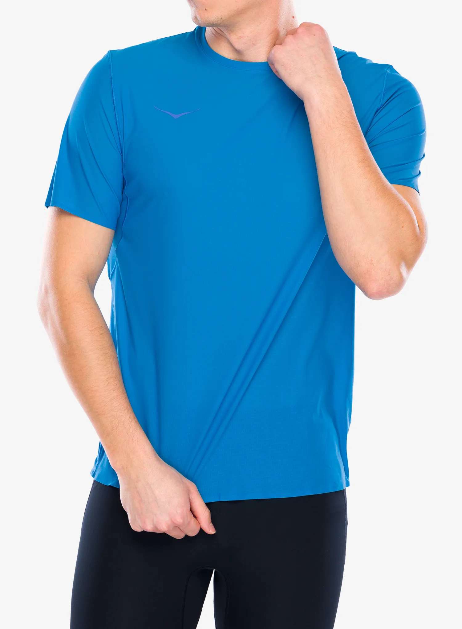 Тениска за бягане Hoka Performance Run Short Sleeve - hoka blue