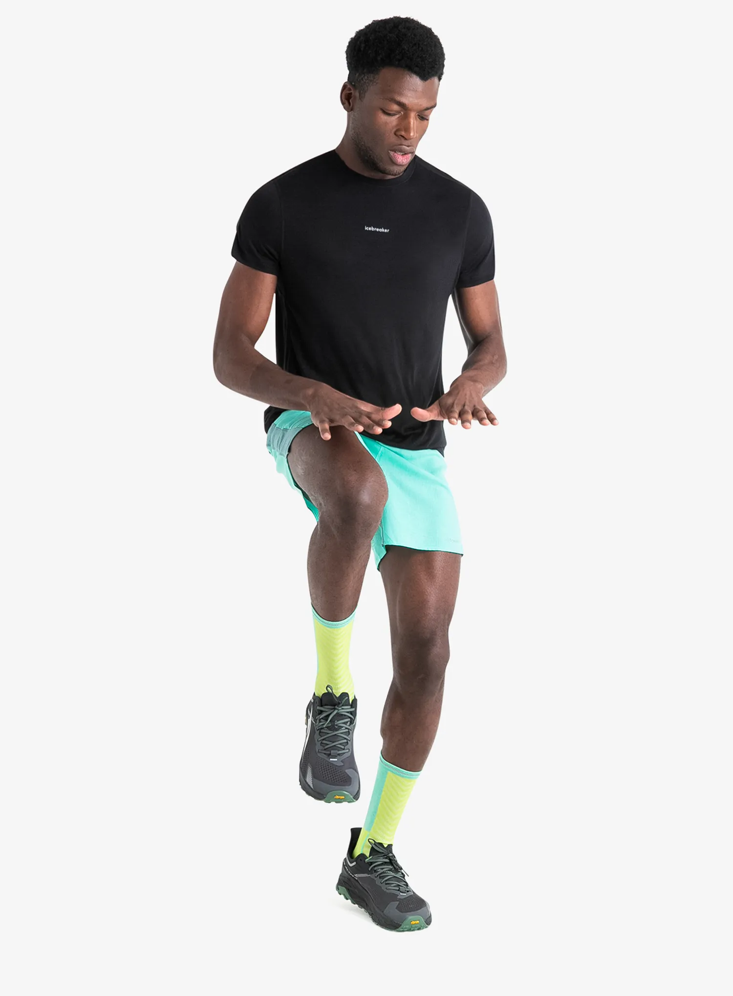 Тениска за бягане Icebreaker Merino 125 Cool-Lite Speed SS Tee - black