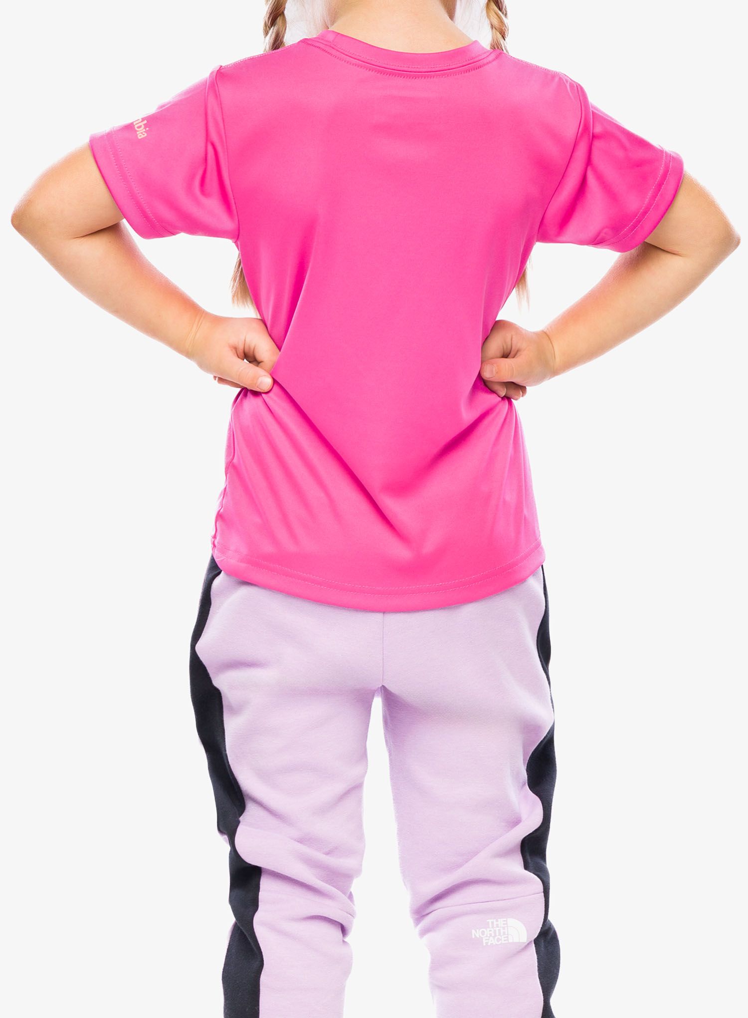 Тениска за момиче Columbia Mirror Creek Short Sleeve Graphic Shirt - pink ice/graphic