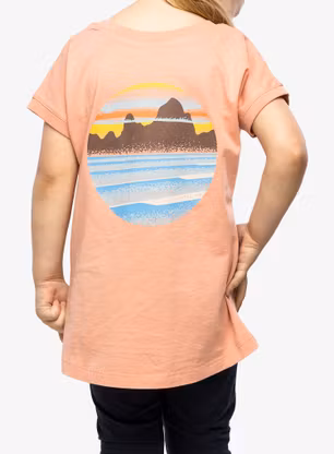 Тениска за момиче Patagonia Regenerative Organic Certified Cotton Graphic T-Shirt - sunfade pink