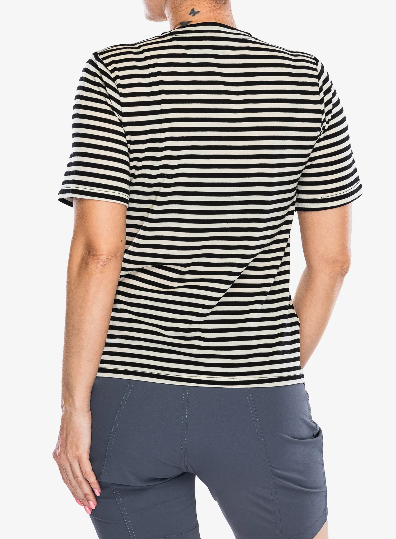 Дамска тениска мерино Mons Royale Icon Relaxed Tee - MR stripe