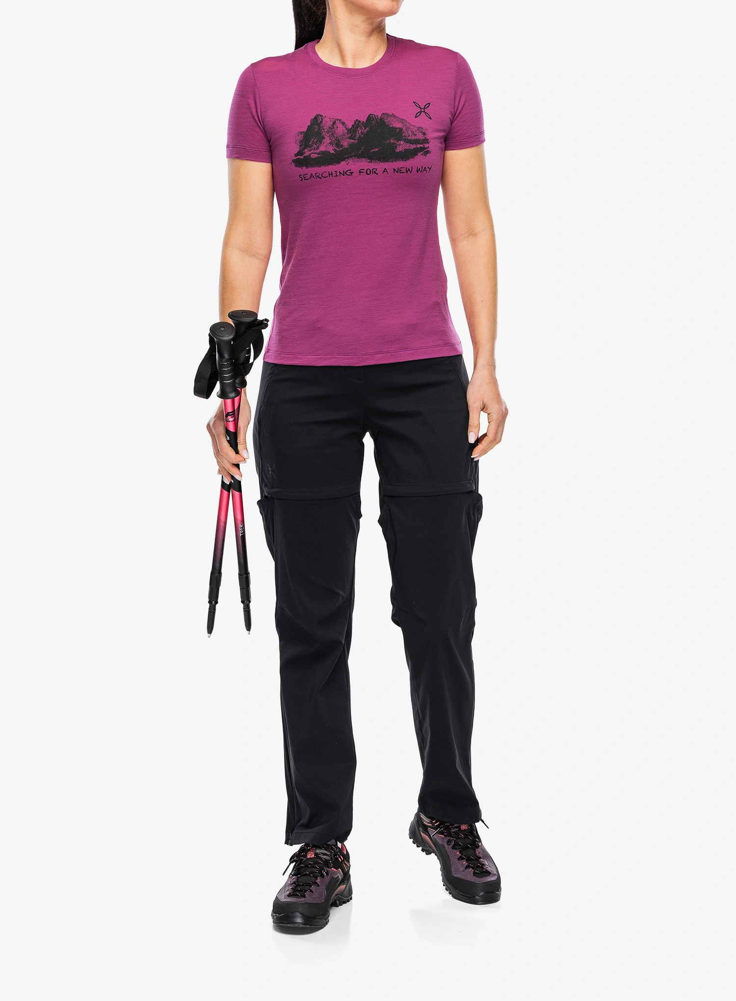Дамска тениска мерино Montura Peaks Merino T-Shirt - baton rouge