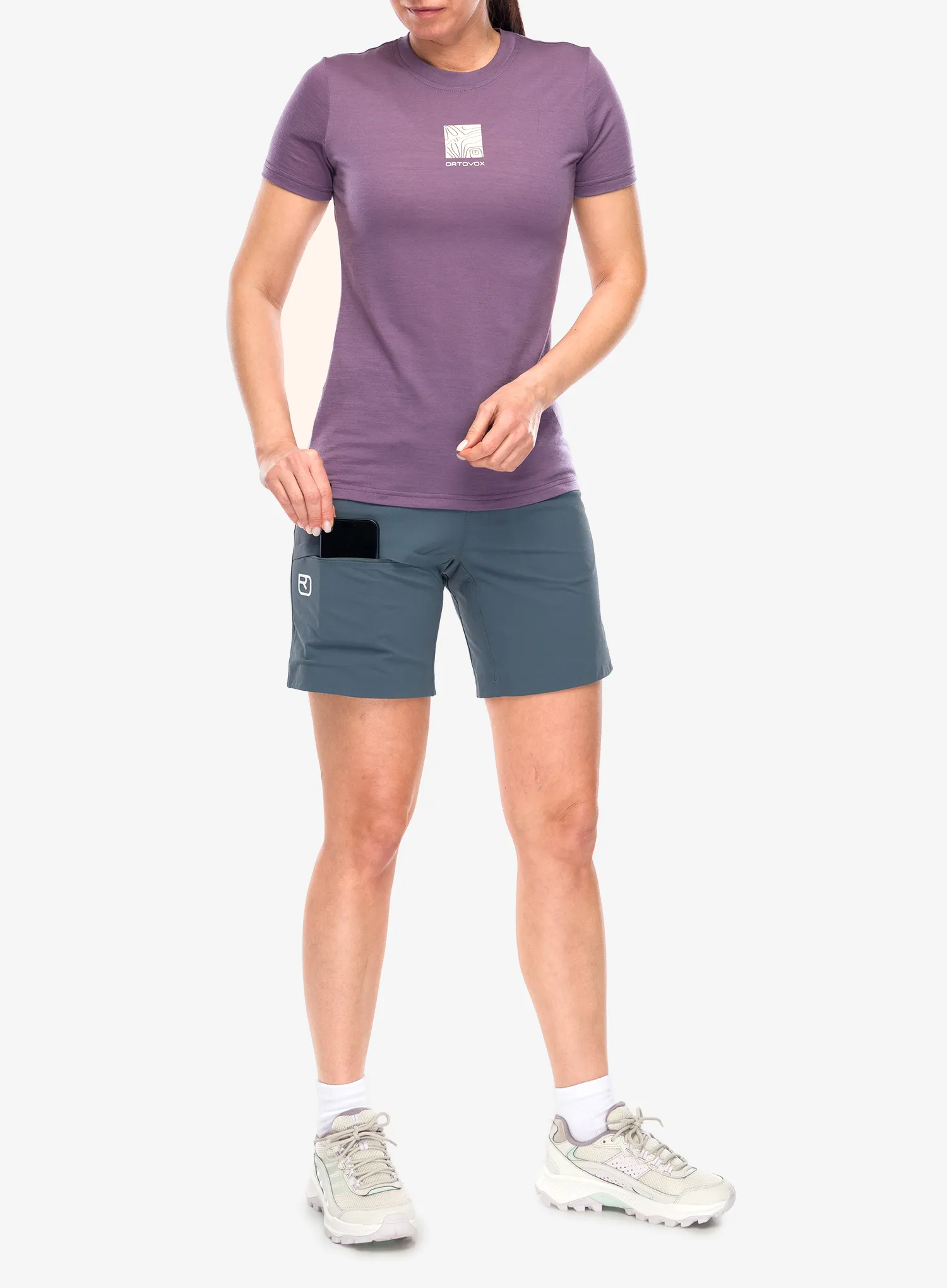 Дамска тениска мерино Ortovox 120 Cool Tec Abstract TS - wild berry