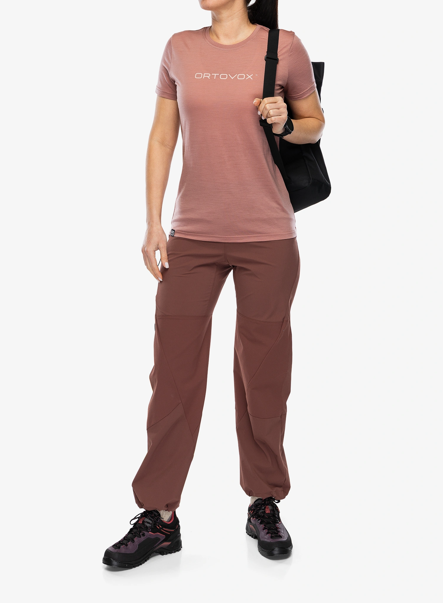 Дамска тениска мерино Ortovox 150 Cool Brand TS - dusk rose