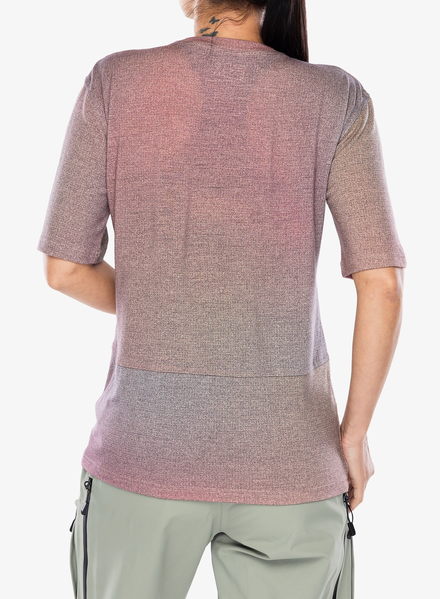 Дамска тениска мерино Ortovox 185 Merino Patch Print Ts - aop dawn rose