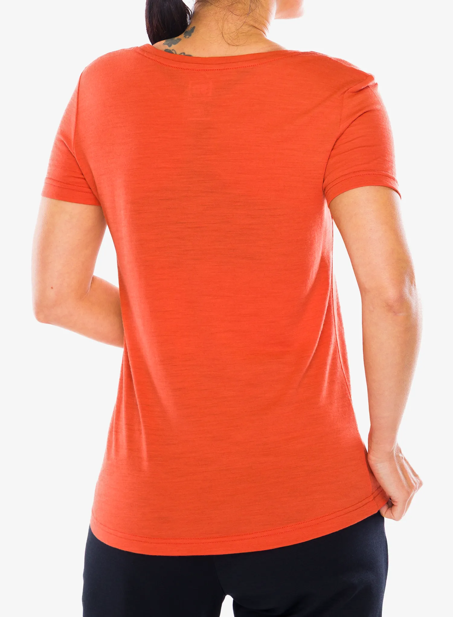 Дамска тениска мерино Super.natural Preikestolen Cliffs Tee - chilli/feather grey/cooper