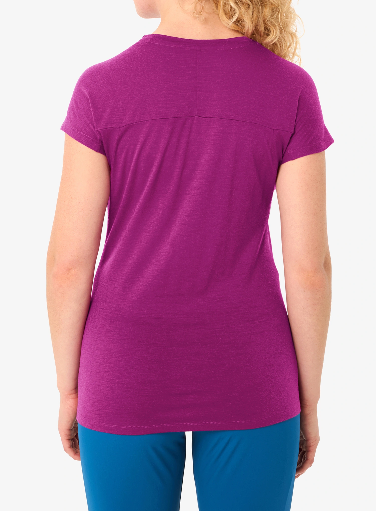 Дамска тениска мерино Vaude Tekoa Wool T-Shirt - pink orchid