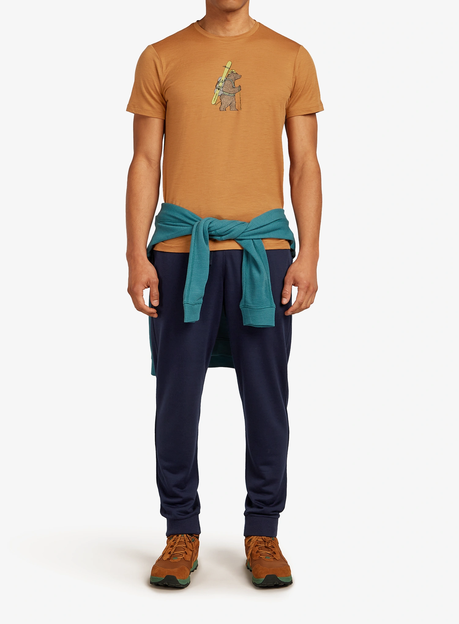 Тениска мерино Icebreaker Merino 150 Tech Lite SS Tee Bear Tour - trail