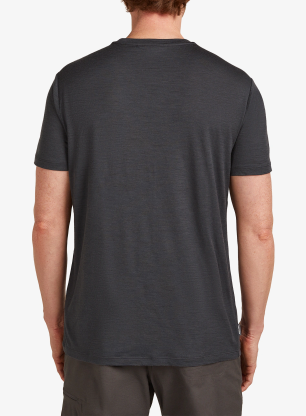 Тениска мерино Icebreaker Merino 150 Tech Lite SS Tee The Climb - obsidian