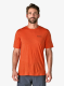 Тениска мерино Patagonia Cap Cool Merino Graphic Shirt - heritage header/coal orange