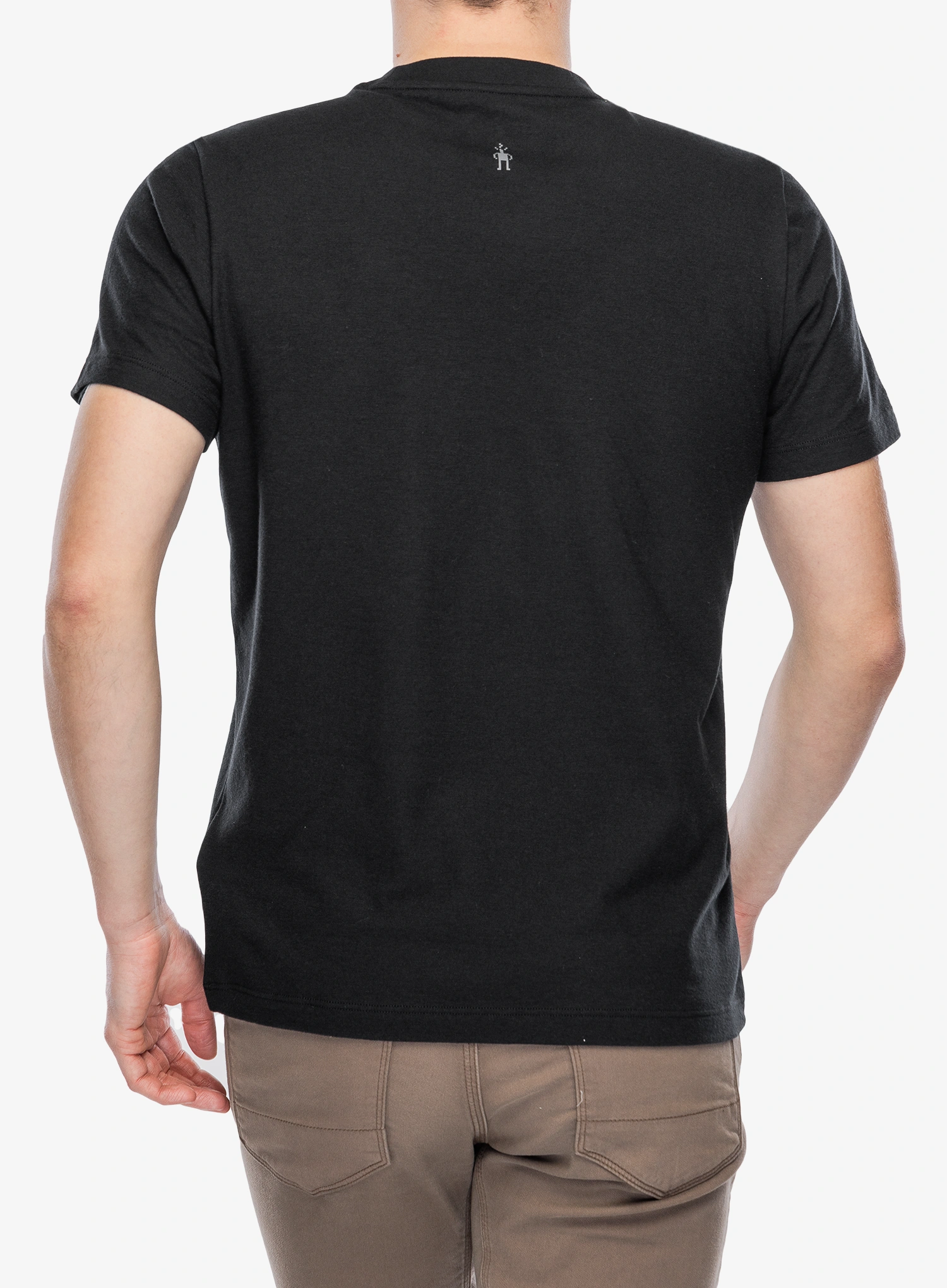 Тениска мерино Smartwool Mountain Horizon Short Sleeve Graphic Tee - black