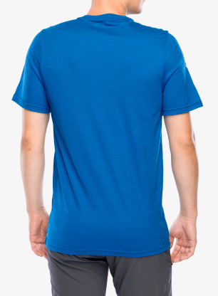 Тениска мерино Smartwool Peak Energy Active Short Sleeve Graphic Tee - nival blue
