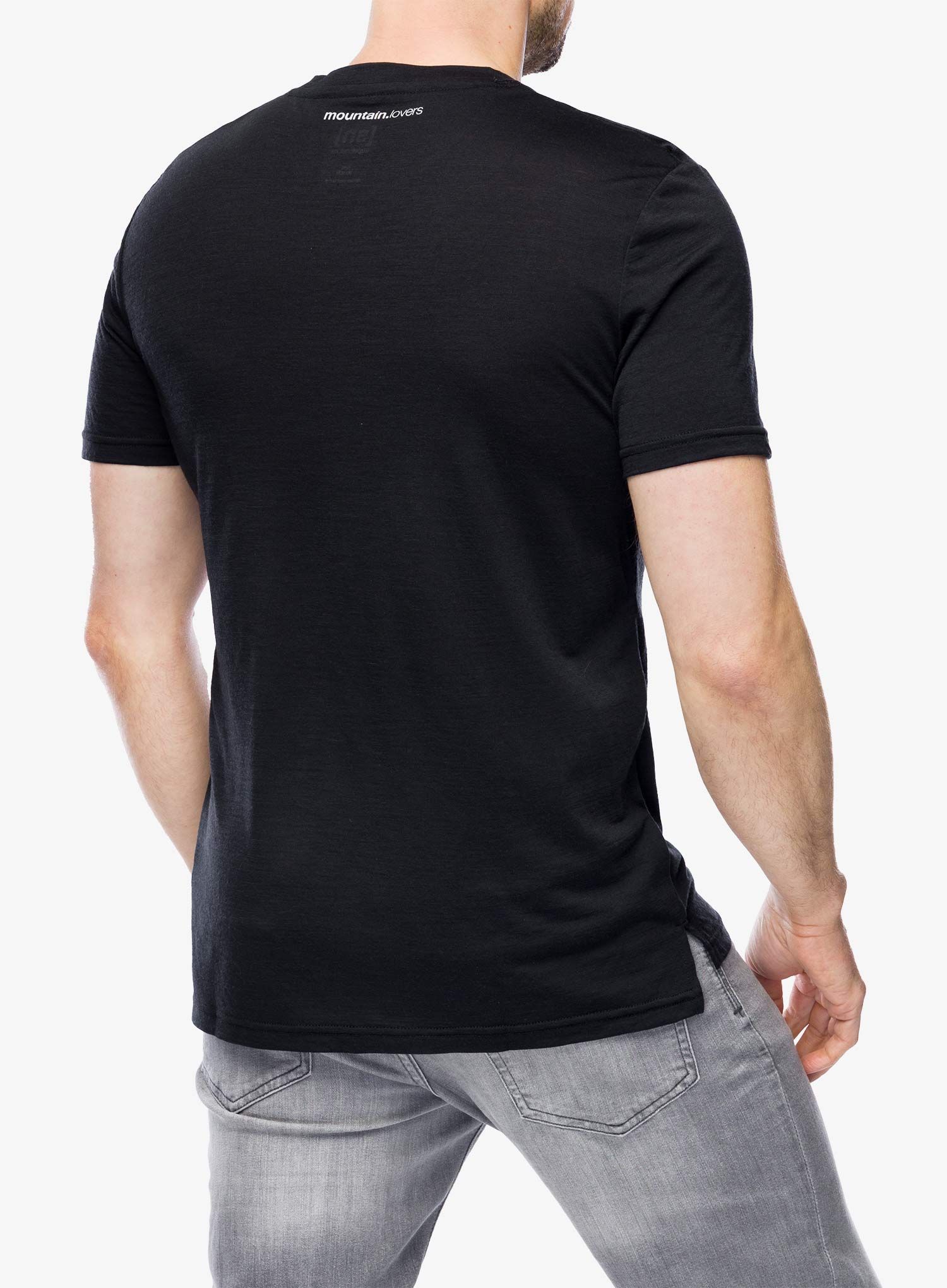 Тениска мерино Super.natural Carabineri Tee - jet black/vapor grey