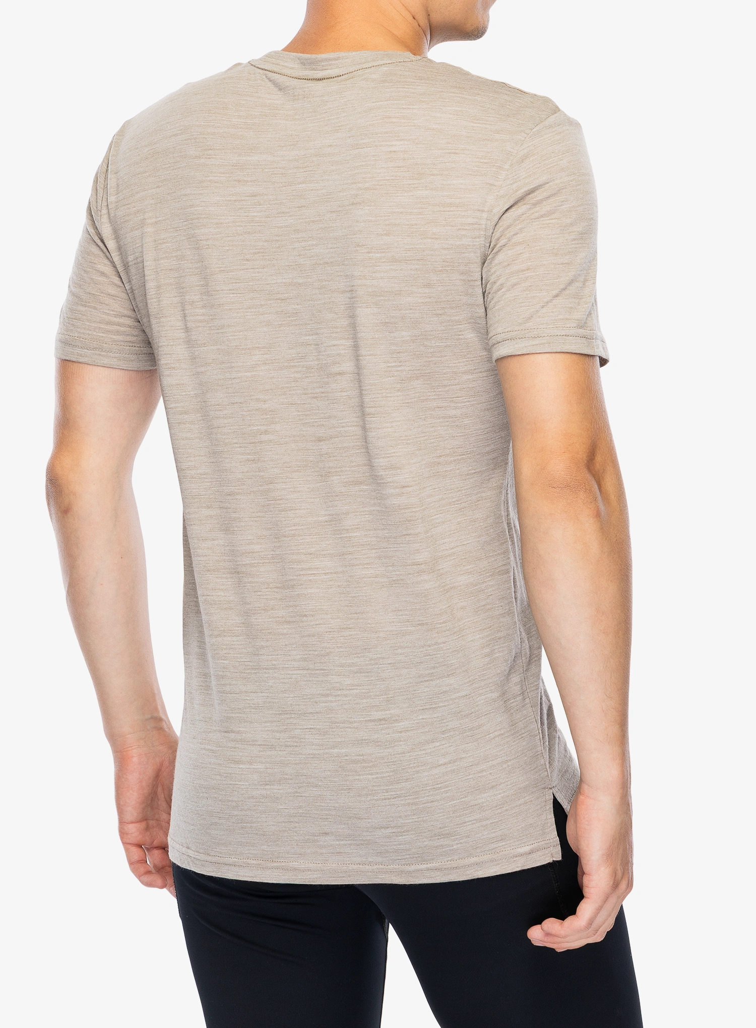 Тениска мерино Super.natural Mountain Trail Tee - v.kha mel/chieve/wht stone mel